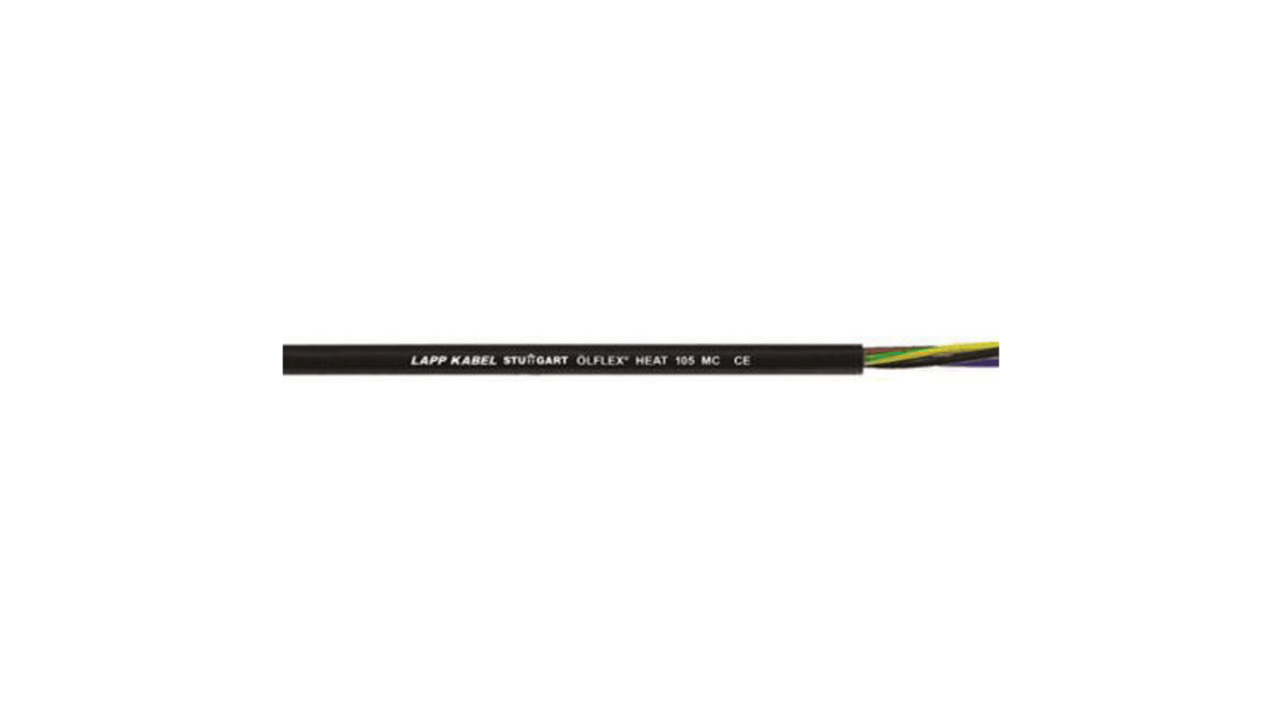 Lapp Black 1.5 mm² Hook Up Wire, 15 AWG, 100m, PVC Insulation