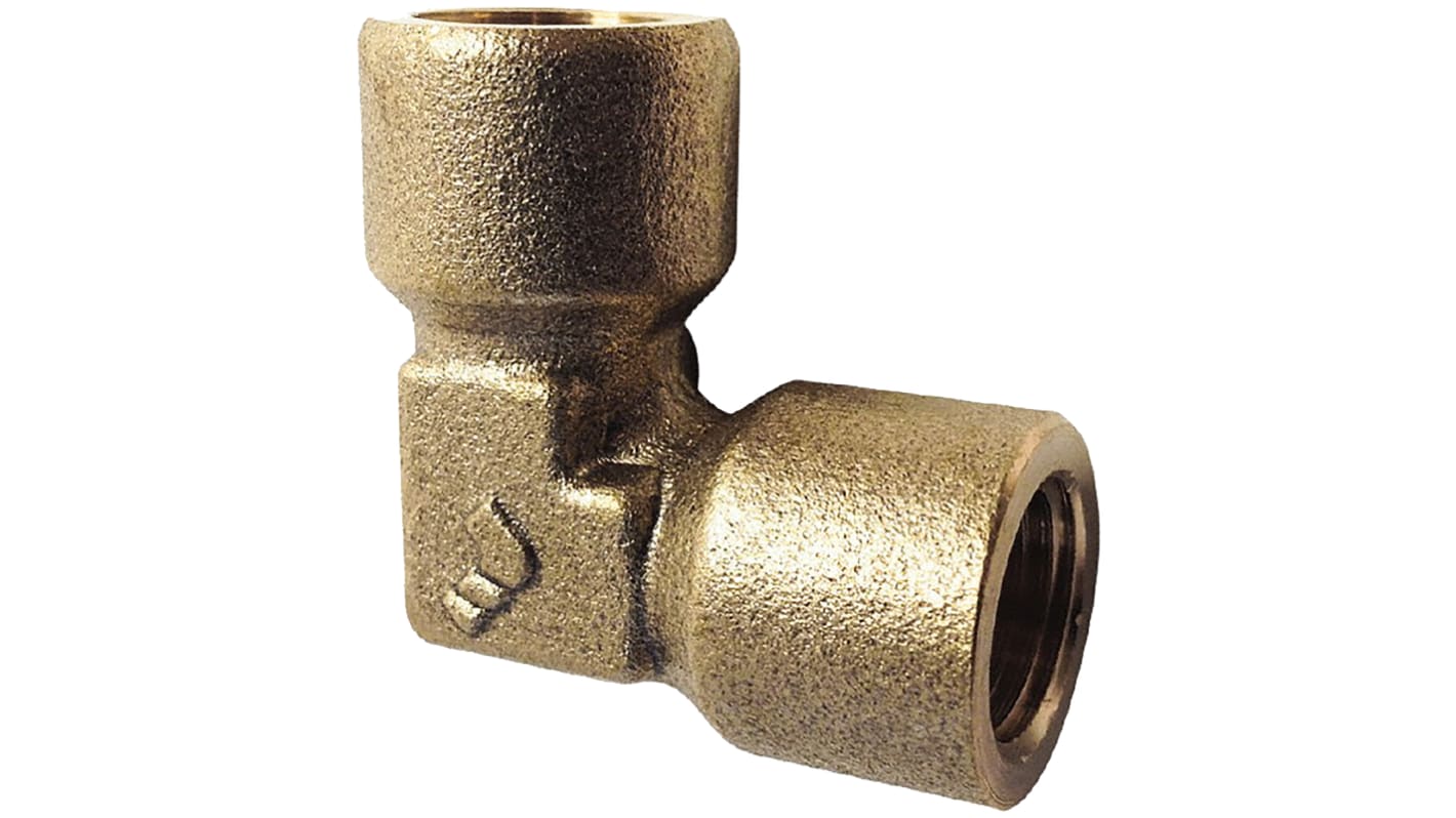 Legris Brass Pipe Fitting, 90° Threaded Elbow, Female G 1/4in to Female G 1/4in