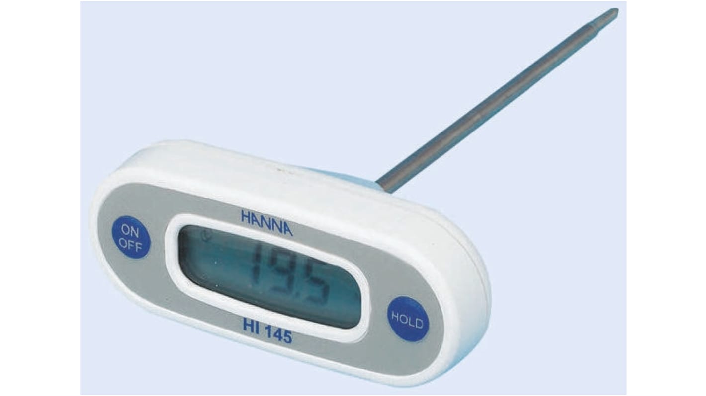 Thermomètre numérique Hanna Instruments HI 145, 1 voie de mesure, Etalonné RS