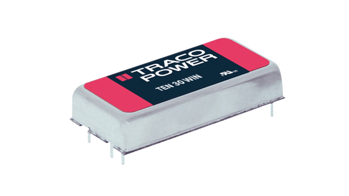 TRACOPOWER TEN 30WIN DC-DC Converter, 15V dc/ 2A Output, 9 → 36 V dc Input, 30W, Through Hole, +75°C Max Temp