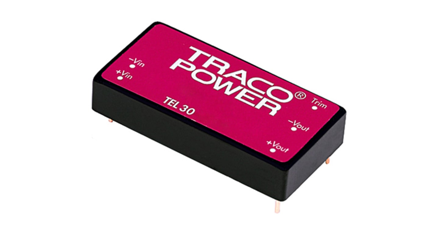 TRACOPOWER TEL 30 DC/DC-Wandler 30W 24 V dc IN, 5V dc OUT / 5A Durchsteckmontage 1.5kV dc isoliert