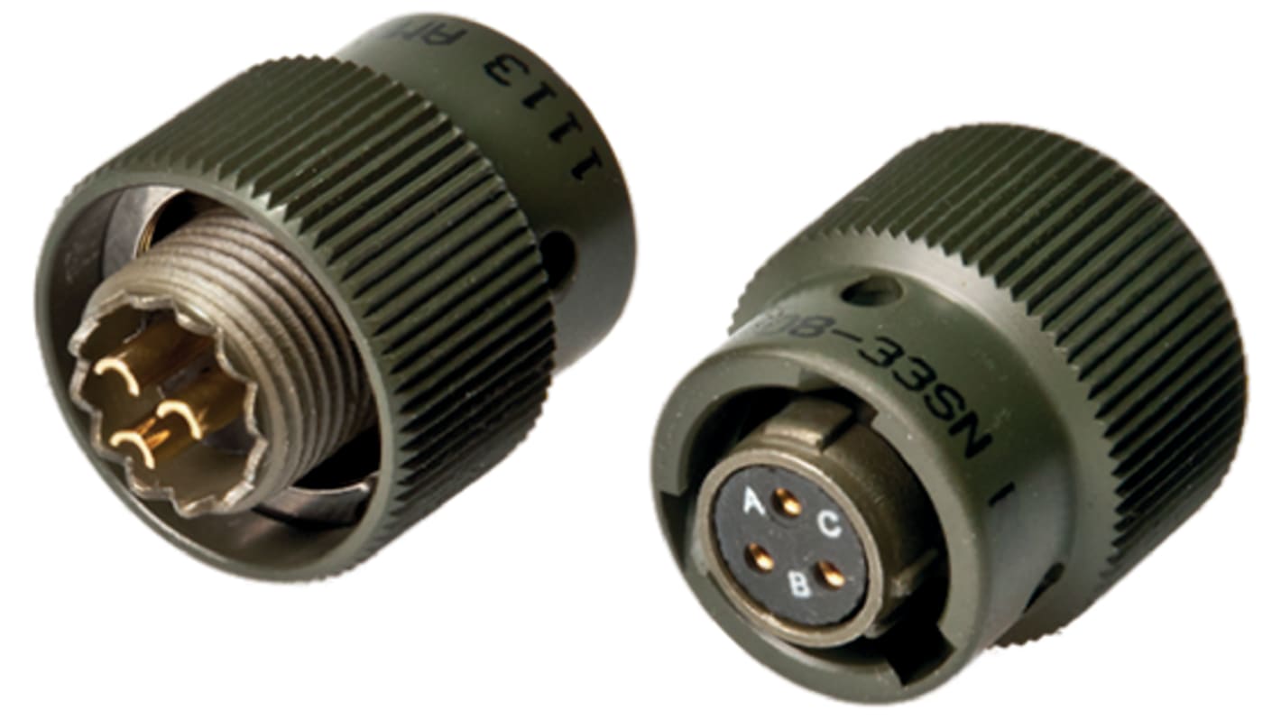 62GB56T1404SN Amphenol Limited, 62GB 4 Way Cable Mount MIL Spec