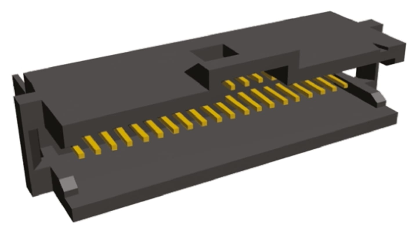 Conector macho para PCB Ángulo de 90° TE Connectivity serie AMPMODU System 50 de 30 vías, 2 filas, paso 1.27mm, para