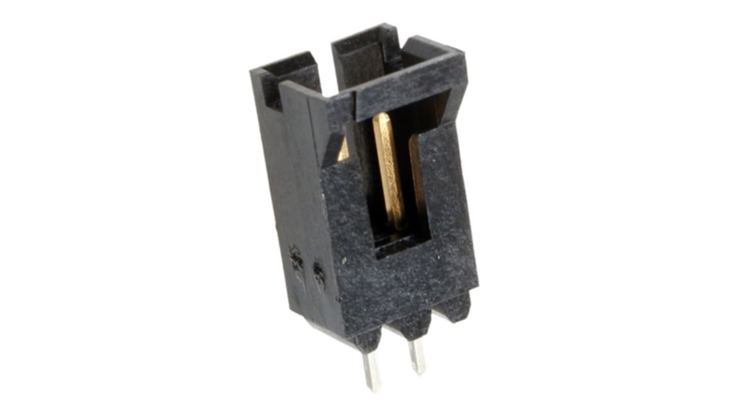 Conector macho para PCB TE Connectivity serie AMPMODU MTE de 2 vías, 1 fila, paso 2.54mm, para soldar, Montaje en