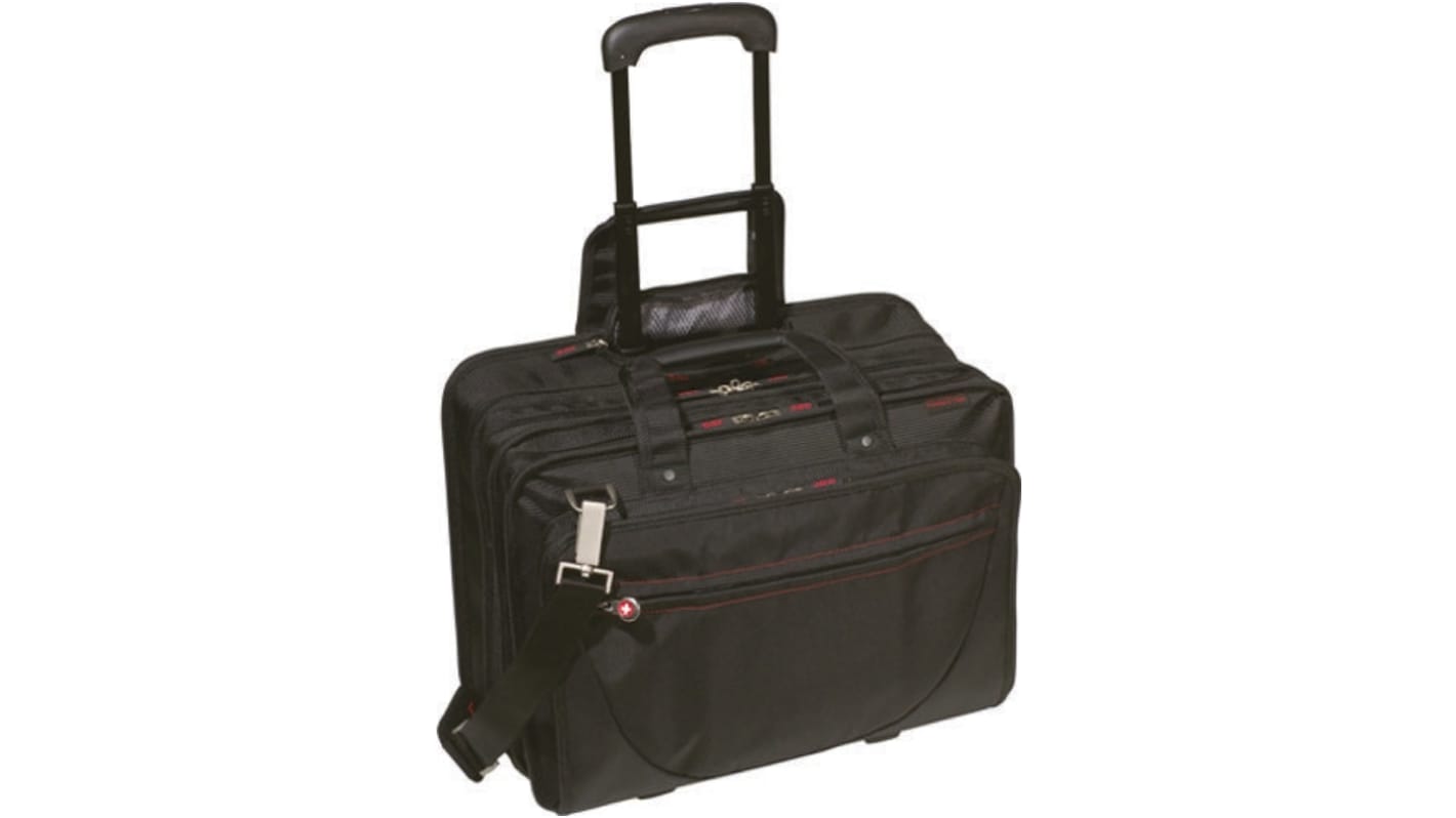 Swiss Travel Products 16in Laptop Wheeled Case, Black, Grey