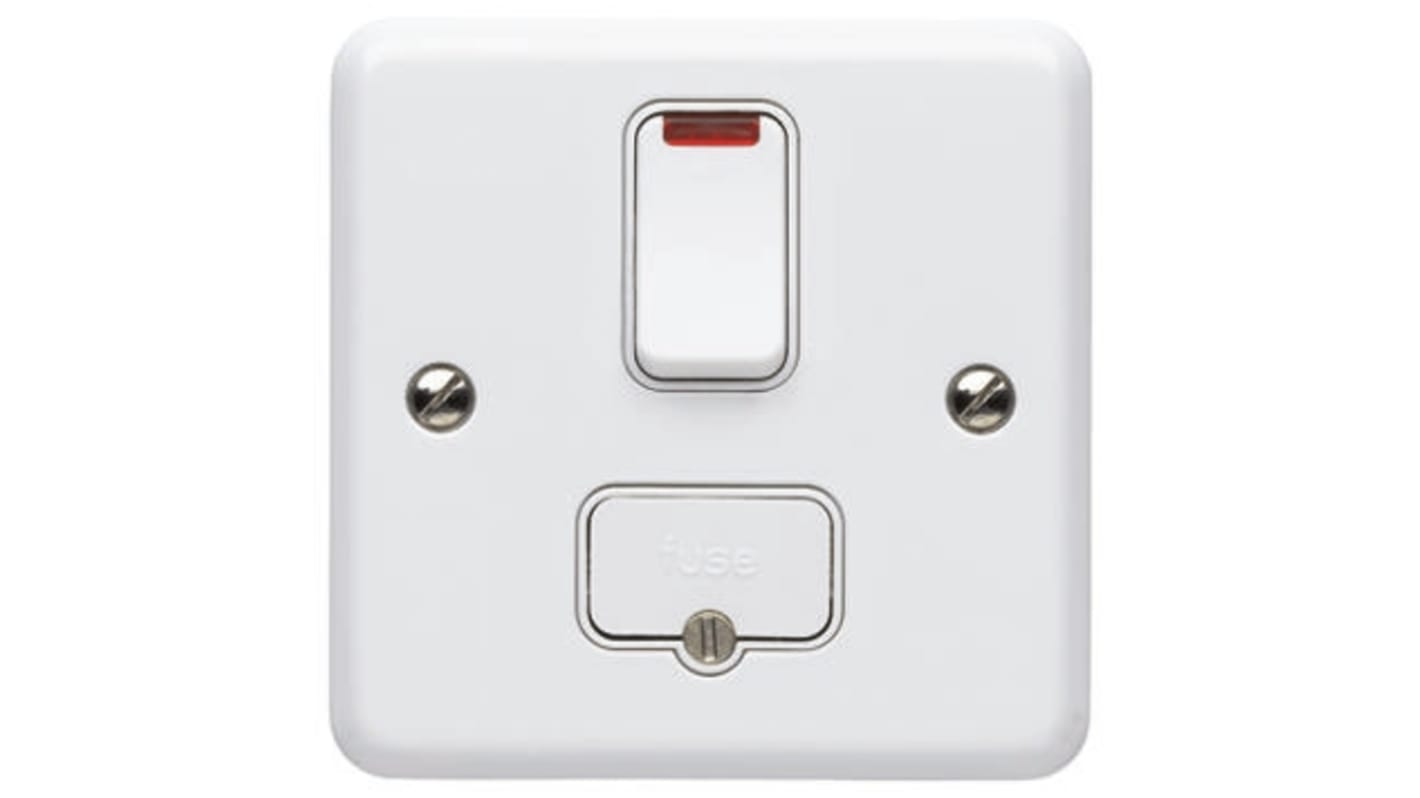 Porte-fusibles MK Electric BS 1362, 13A, 2 voies, avec interrupteur