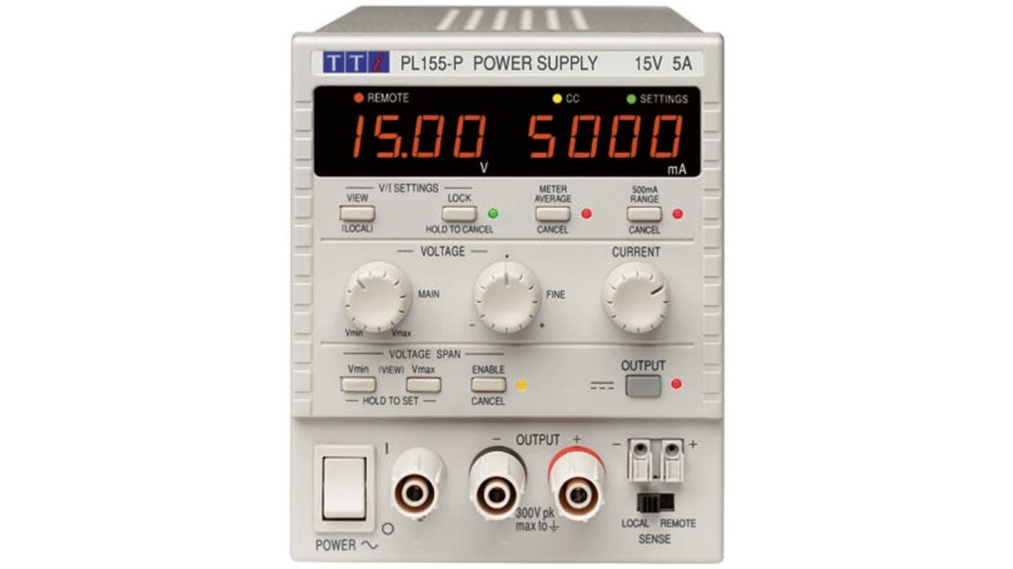 Aim-TTi PL-P Series Digital Bench Power Supply, 0 → 15V, 0 → 5A, 1-Output, 75W