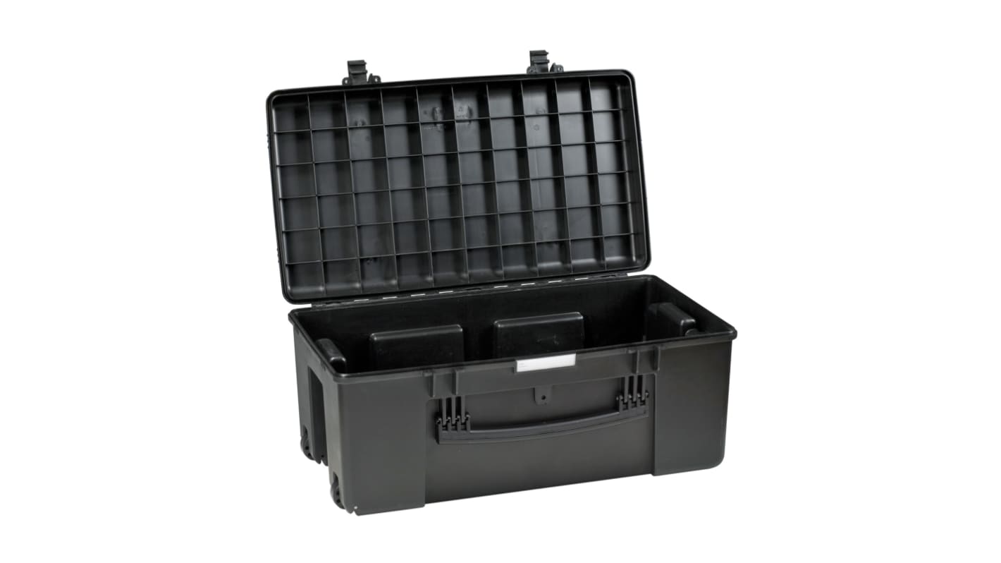 GT Line Polypropylen Transportkoffer Schwarz, auf Rädern, Außenmaße 807 x 470 x 345mm / Innen 780 x 410 x 330mm