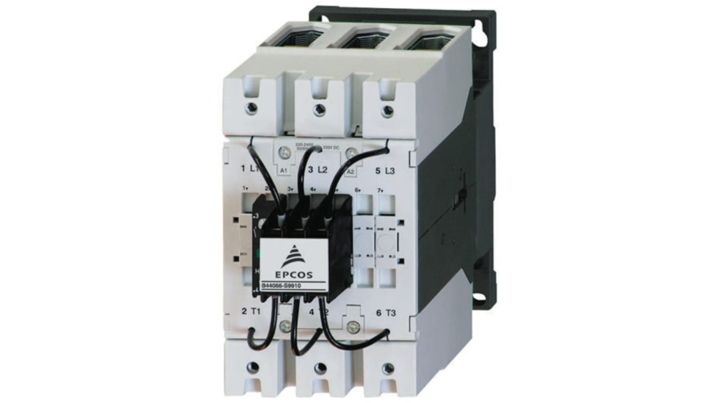 Contactor Epcos K3 de 3 polos, 3 NA, 10 A, bobina 230 Vac