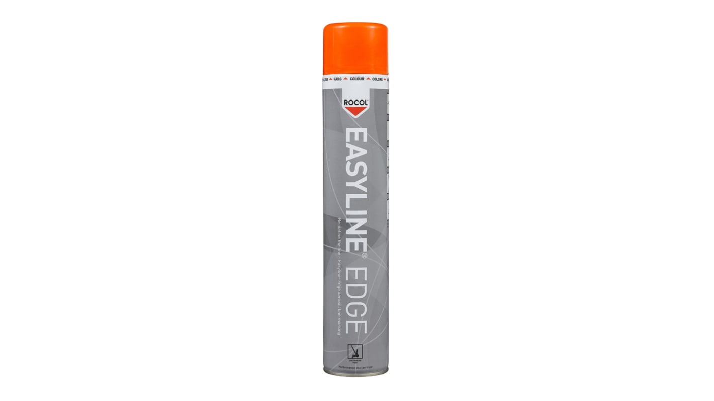 Aerosol de marcador de líneas Rocol Easyline de color Naranja Satén, de 750ml