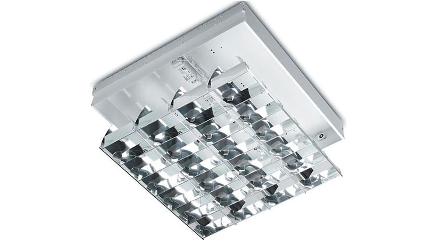 Crompton Lighting 18 W Fluorescent Ceiling Light Fitting, 230 V ac Recessed, 4 Lamp, 611 mm Long