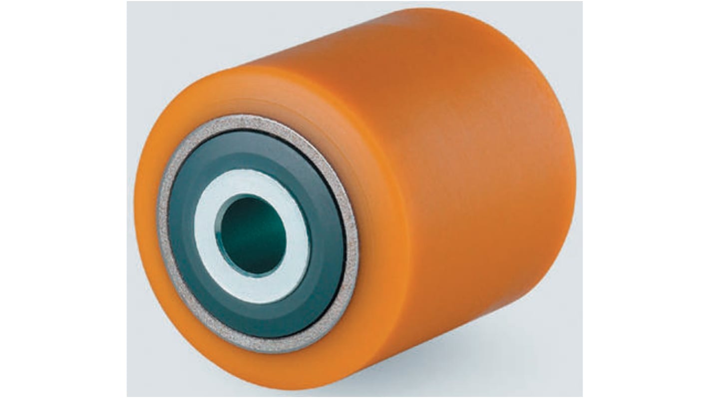 Tente Yellow Polyurethane Sealed Bearings Trolley Wheel, 800kg