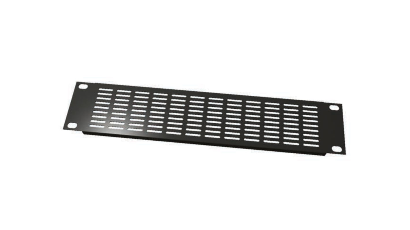 S2Ceb-Groupe Cae 2U Rack-frontplade, 483 x 88mm, Sort