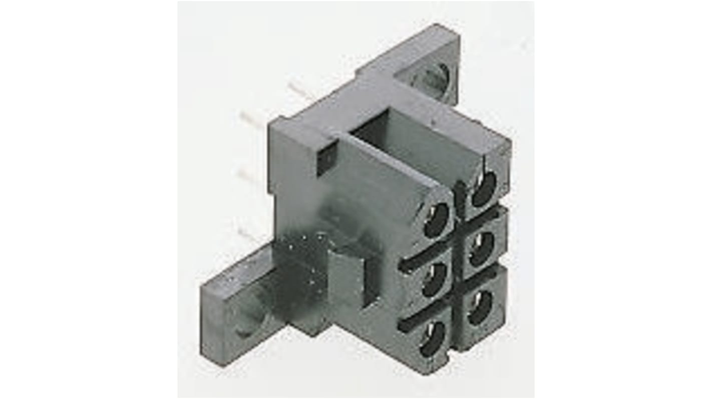 Conector multivía ITT Cannon de 3 vías, 1 fila, paso 5.08mm, para soldar, Montaje en orificio pasante