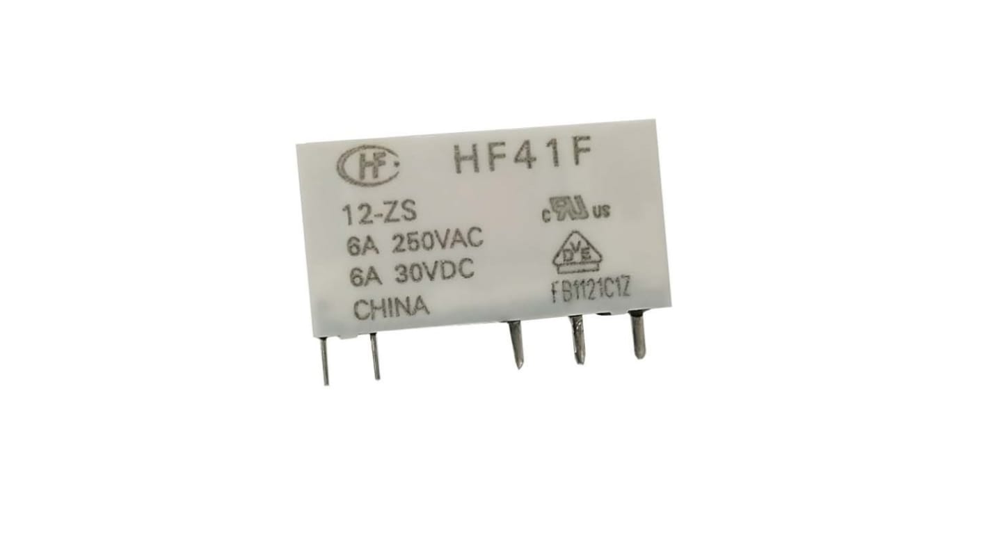 Przekaźnik mocy 12V dc SPDT RS PRO 170mW, montaż PCB 848Ω Otwór przezierny