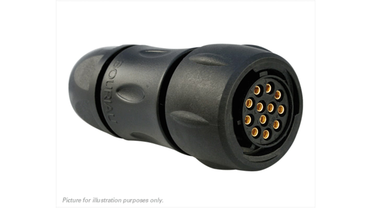 Souriau Circular Connector, 12 Contacts, Cable Mount, Socket, Female, IP68, IP69K, UTS Series