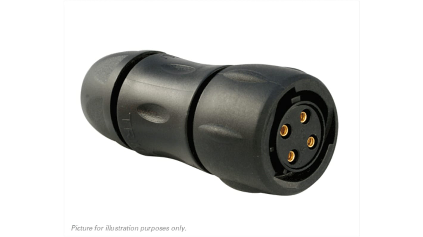 Souriau Sunbank by Eaton Circular Connector, 4 Contacts, Cable Mount, Socket, Female, IP68, IP69K, UTS Series