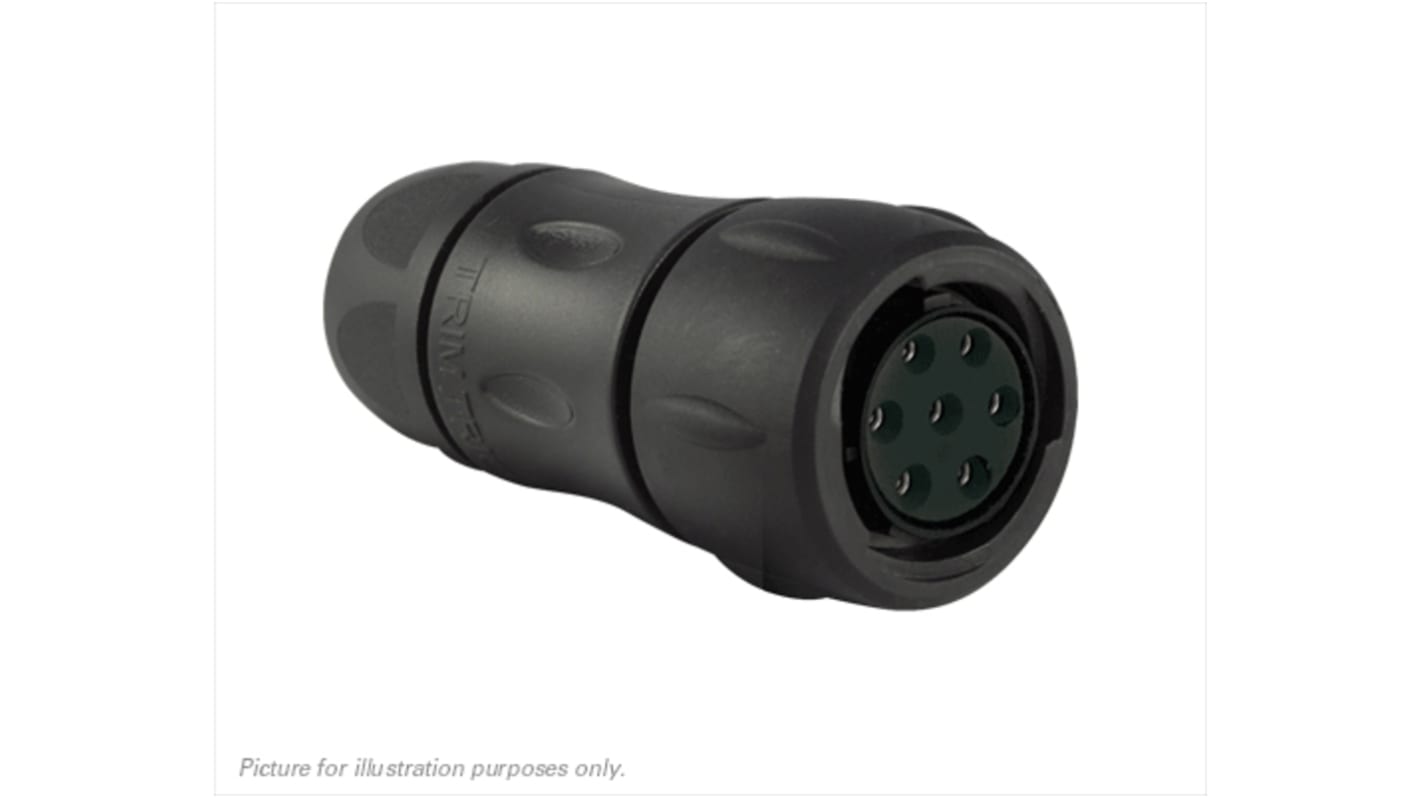Souriau Circular Connector, 7 Contacts, Cable Mount, Socket, Female, IP68, IP69K, UTS Series