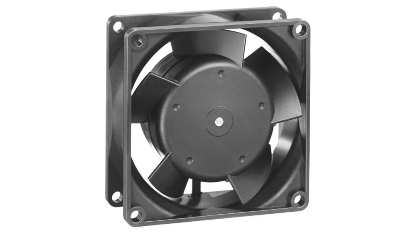 ebm-papst 8300 Series Axial Fan, 24 V dc, DC Operation, 32m³/h, 1W, 80 x 80 x 32mm