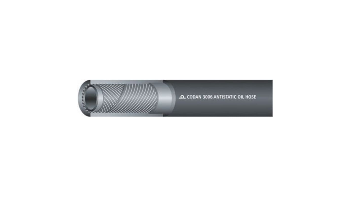 RS PRO Hose Pipe, Chloroprene, NBR, 9.5mm ID, 17.5mm OD, Black, 25m RS