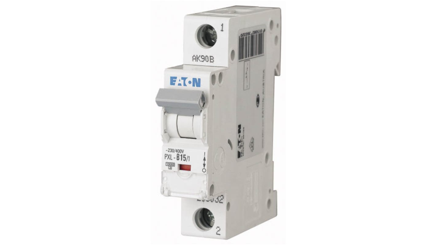 Eaton xPole PXL, S200 MCB, 1P, 15A Curve D, 400V AC, 48V DC, 10 kA Breaking Capacity