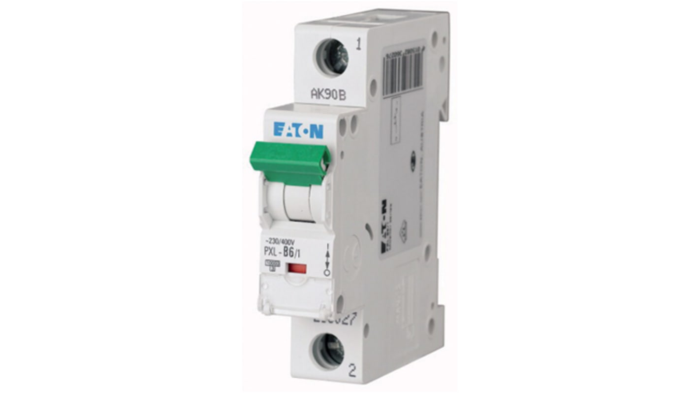 Eaton xPole PXL, S200 MCB, 1P, 6A Curve C, 400V AC, 48V DC, 10 kA Breaking Capacity