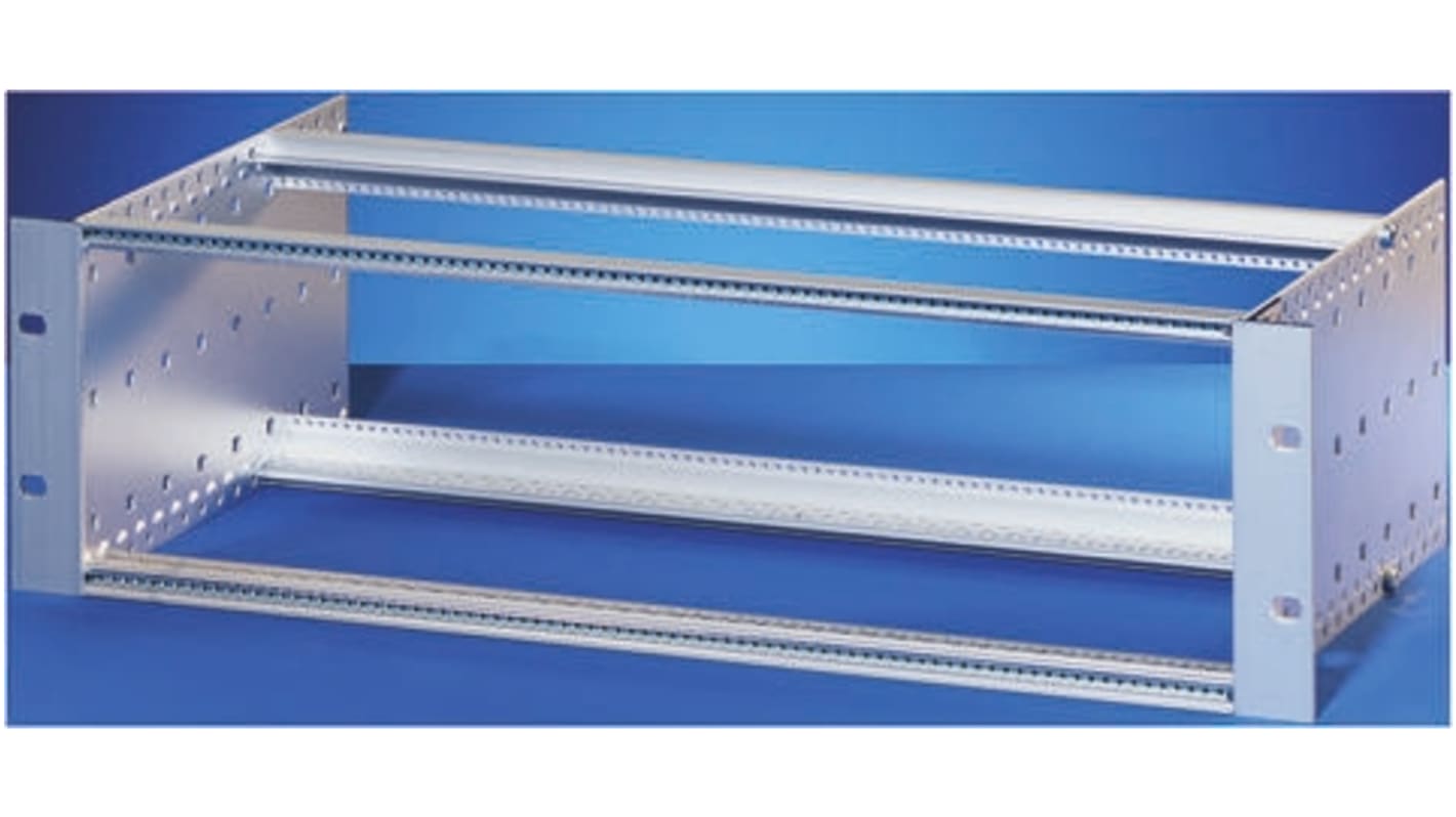 Chasis de montaje en rack nVent SCHROFF serie EuropacPRO, de Aluminio, Acero Inoxidable, 6U x 84HP x 295mm