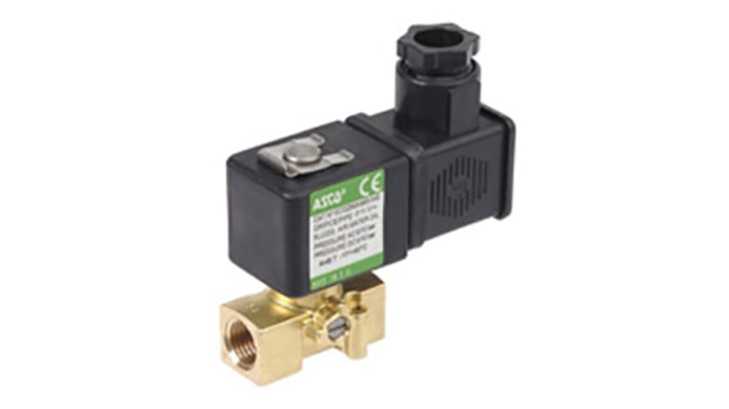 EMERSON – ASCO Solenoid Valve G256A004SBD2, 2 port(s) , NC, 24 V dc, 1/8in