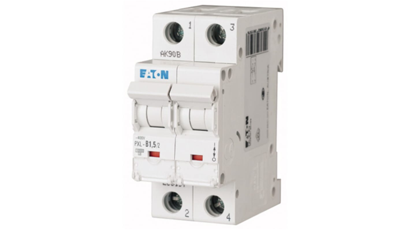 Eaton xPole PXL, S200 MCB, 2P, 500mA Curve C, 400V AC, 48V DC, 10 kA Breaking Capacity