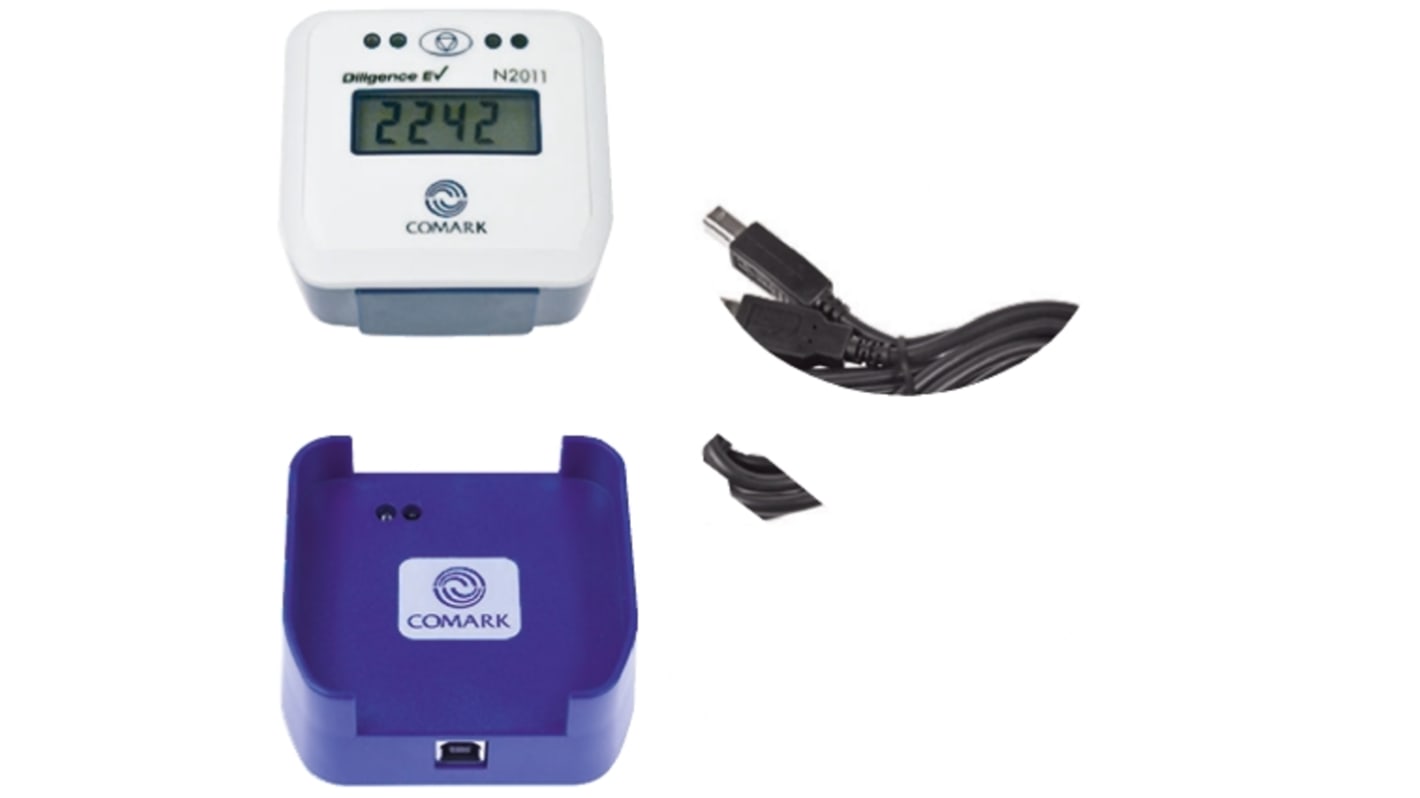 Registrador de datos Comark N2011 STARTER KIT, para Temperatura, con alarma, display LCD, interfaz Infrarrojos