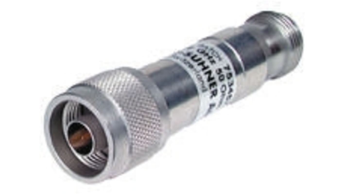 Huber+Suhner 50Ω RF Attenuator N Connector N Plug to N Socket 0.8 dB, 6 dB, Operating Frequency 18GHz