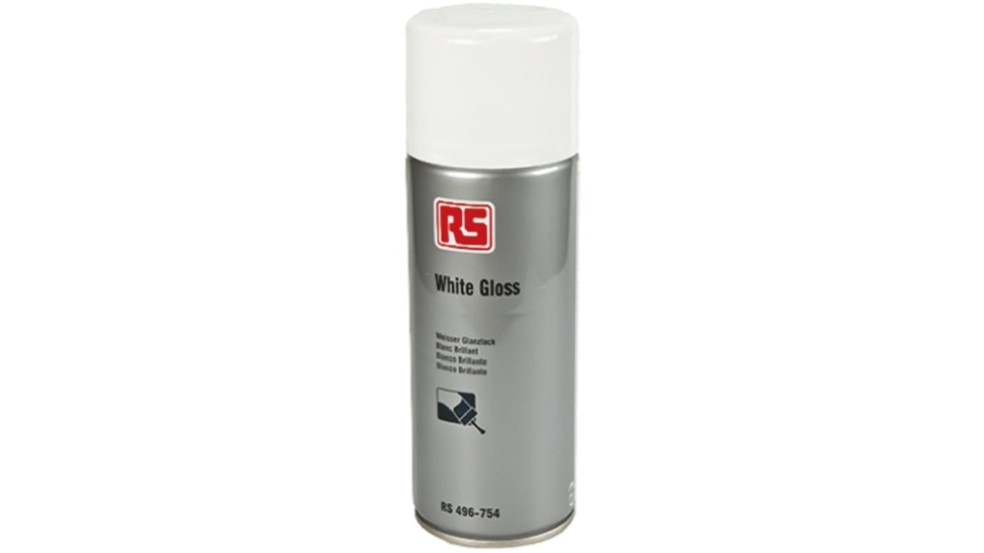 RS PRO Sprühfarbe Weiß Glänzend, 400ml