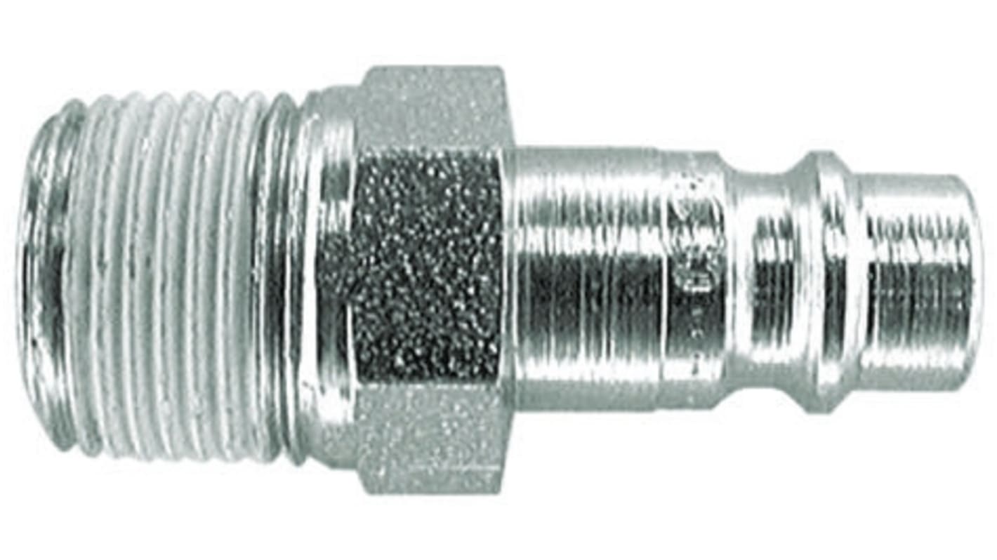 CEJN Steel Male Pneumatic Quick Connect Coupling, R 1/2 Male Threaded