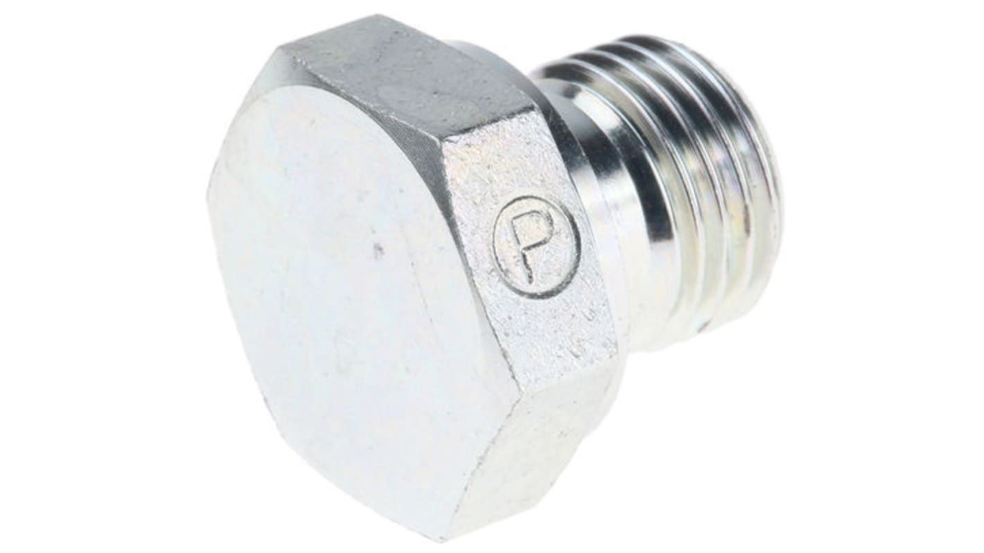 Parker, Steel Hydraulic Blanking Plug, Max Operating Pressure 450 bar, Thread Size 1/4 in