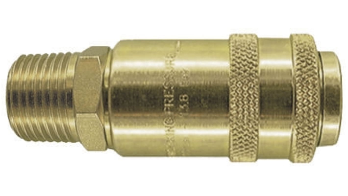 PCL Pneumatische Schnellsteckkupplung Stahl, R3/8 Stecker, Mit Gewinde