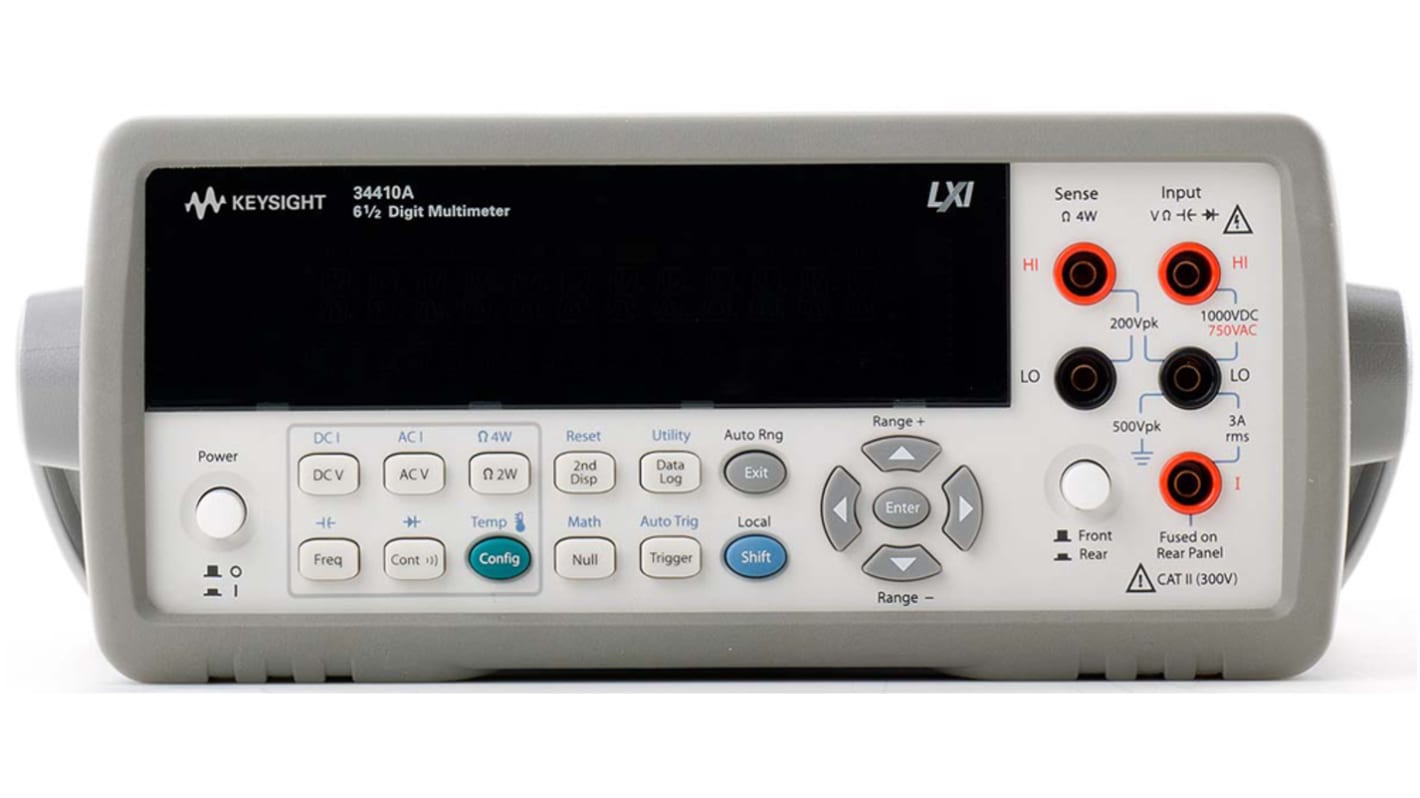 Keysight Technologies 34410A Bench Digital Multimeter, True RMS, 3A ac Max, 3A dc Max, 750V ac Max - UKAS Calibrated