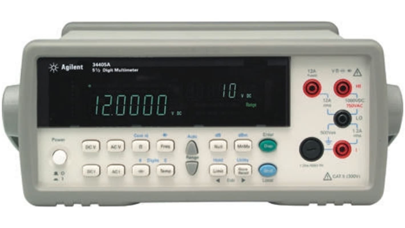 Agilent Technologies 34405A Bench VFD Digital Multimeter, True RMS, 10A ac Max, 10A dc Max, 750V ac Max