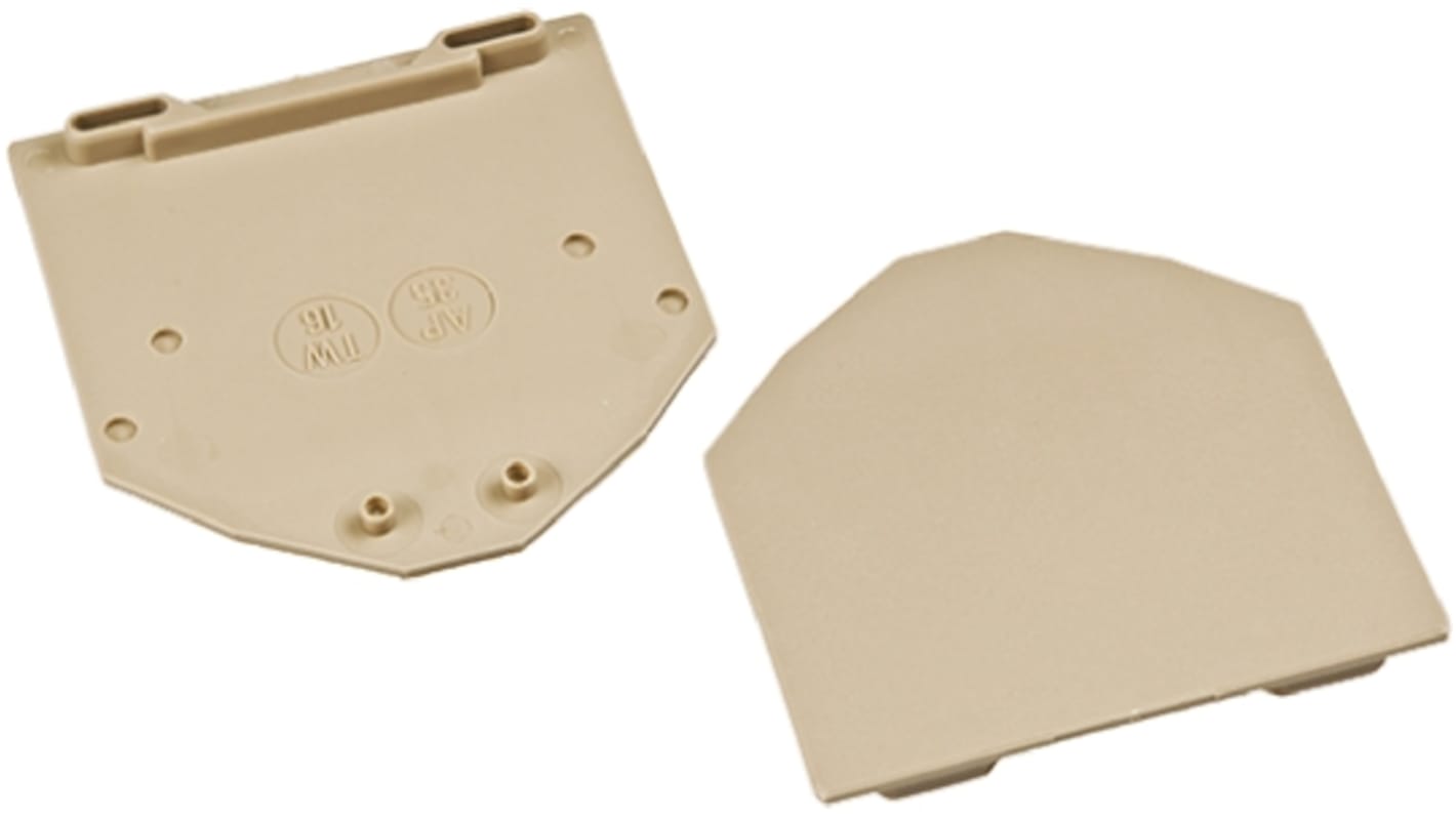 RS PRO End Cover for Use with DIN Rail Terminal Blocks