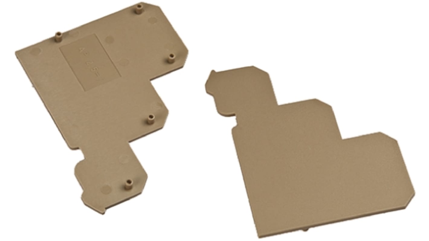 RS PRO End Cover for Use with DIN Rail Terminal Blocks