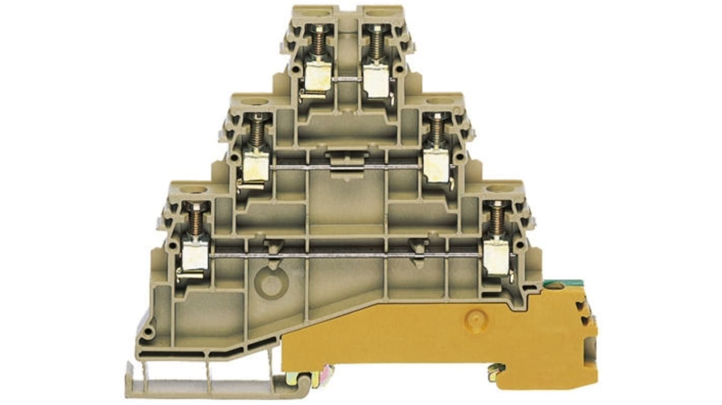 Bloque de tierra, 3 vías, 0,2 → 2,5 AWG