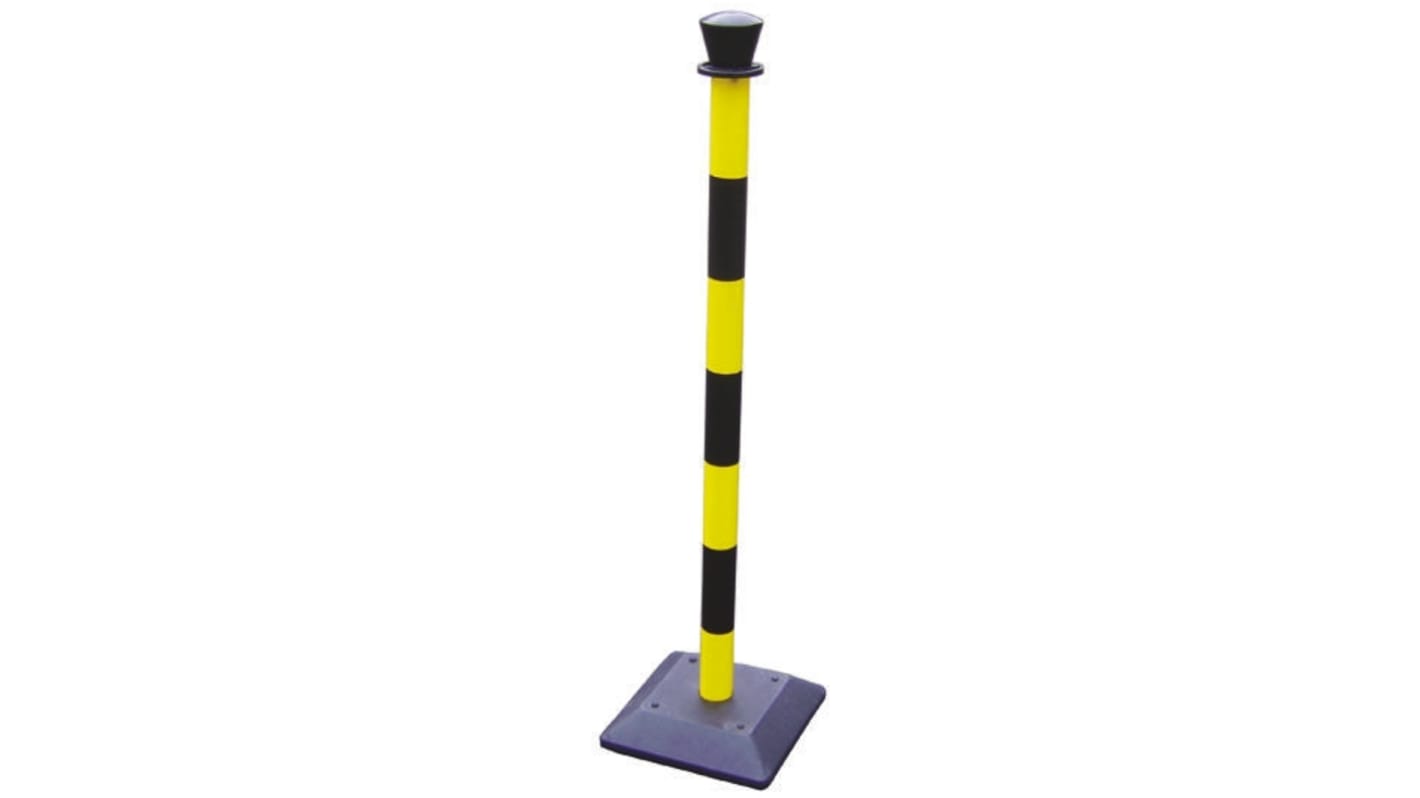 RS PRO Black & Yellow ABS Barrier Post