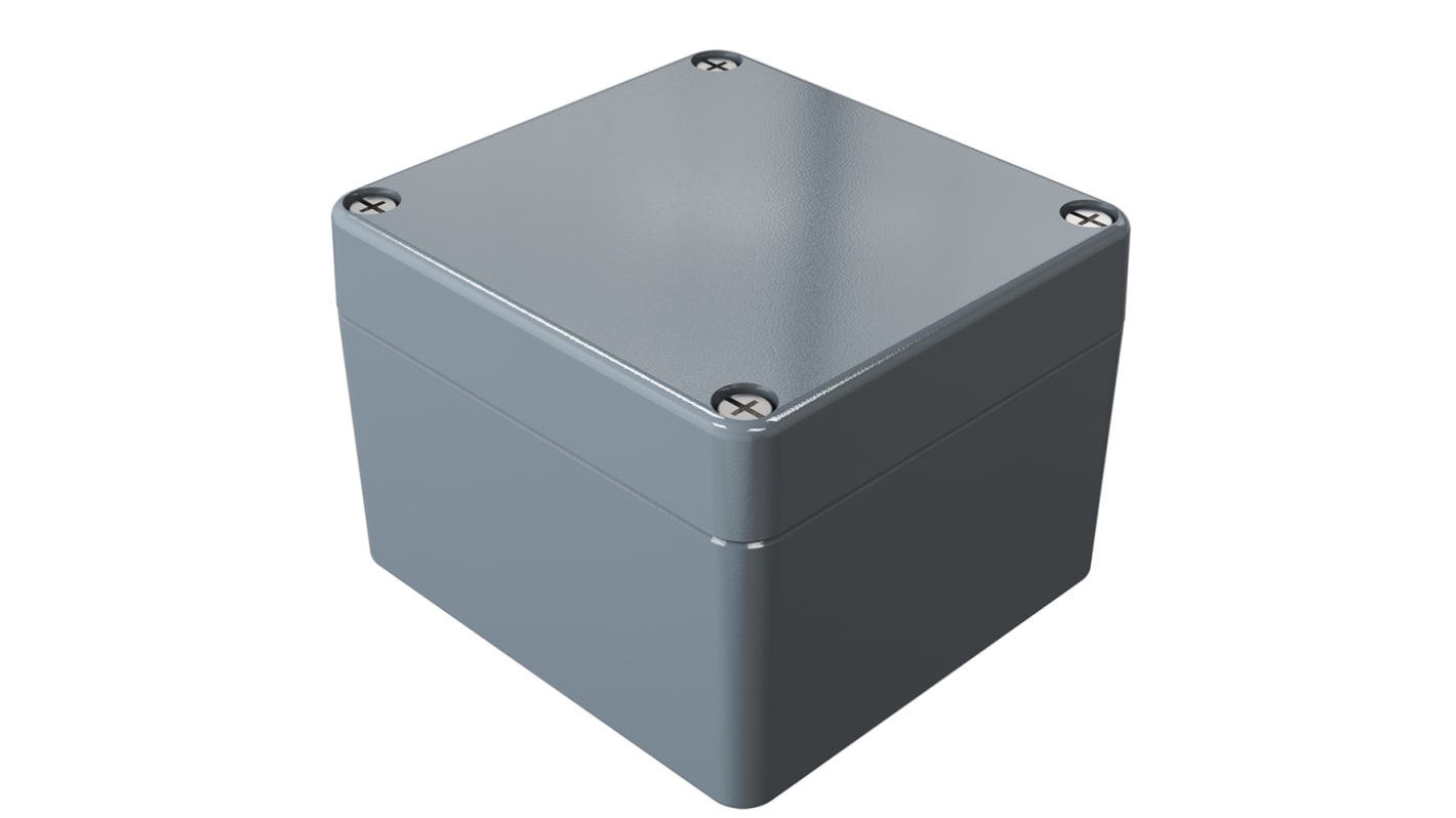 Caja Rose de Aluminio Presofundido Gris, 80 x 75 x 57mm, IP66, , Lloyds Register, Registro marítimo, UL 508