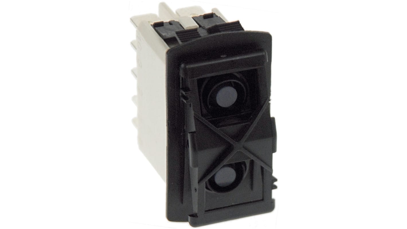 APEM Illuminated DPDT, (On)-Off-(On) Rocker Switch Panel Mount