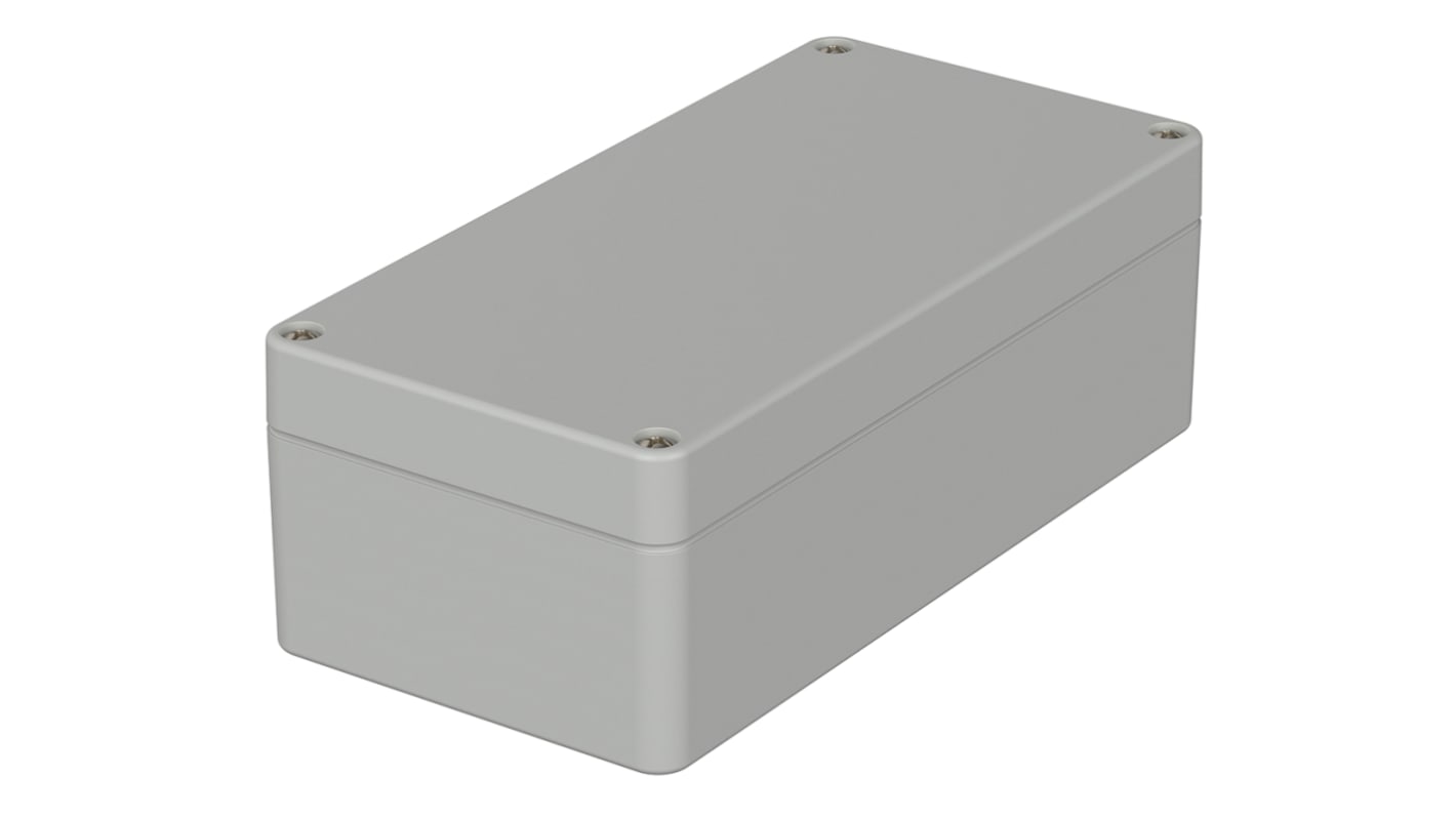 Bopla Euromas Series Grey ABS Enclosure, IP66, Flanged, Grey Lid, 160 x 80 x 55mm