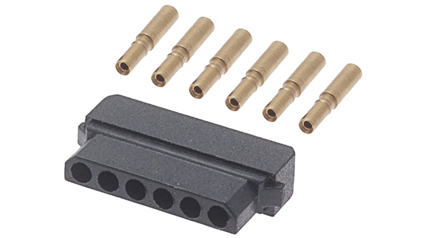 HARWIN Datamate Connector Kit Containing 6 way SIL Female Shell, Crimps
