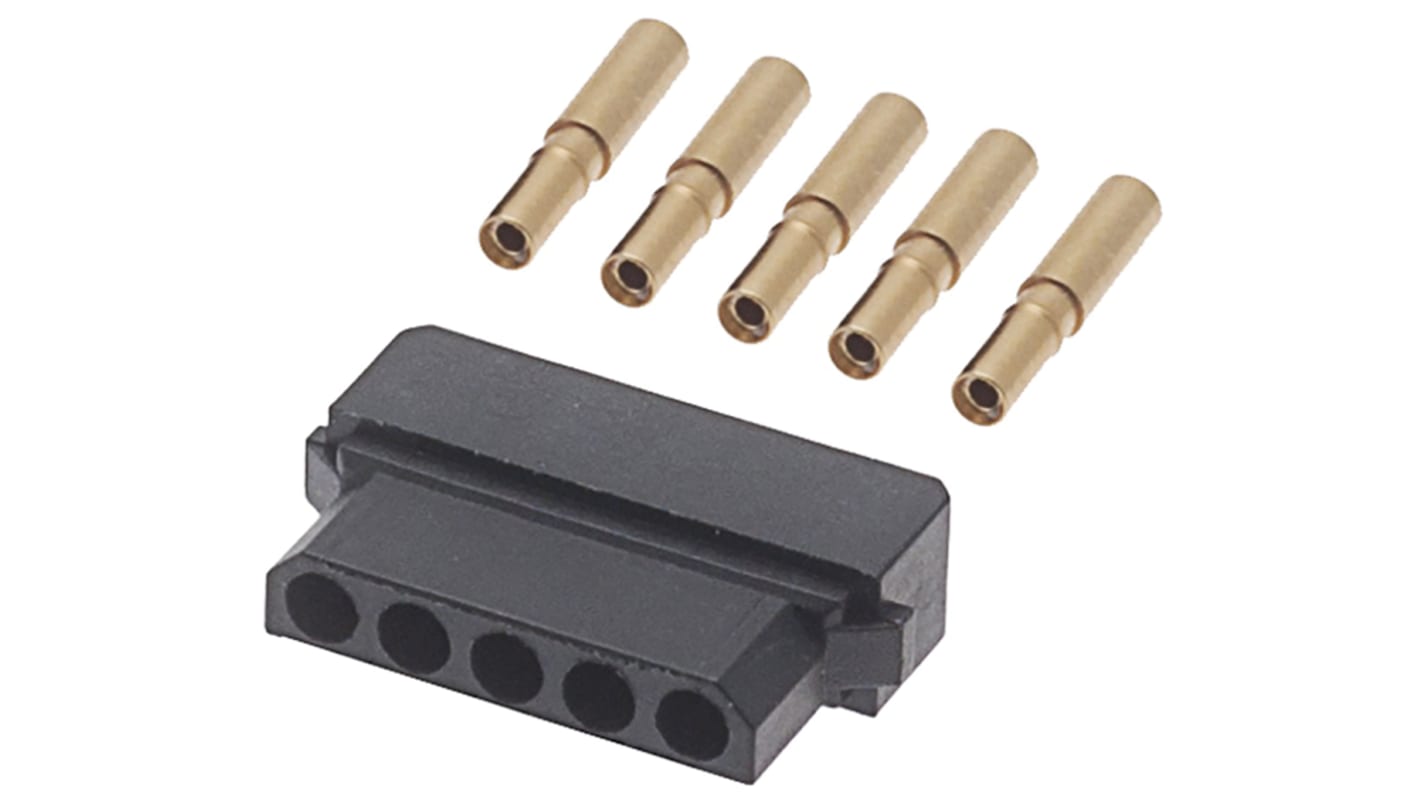 HARWIN Datamate Connector Kit Containing 5 way SIL Female Shell, Crimps