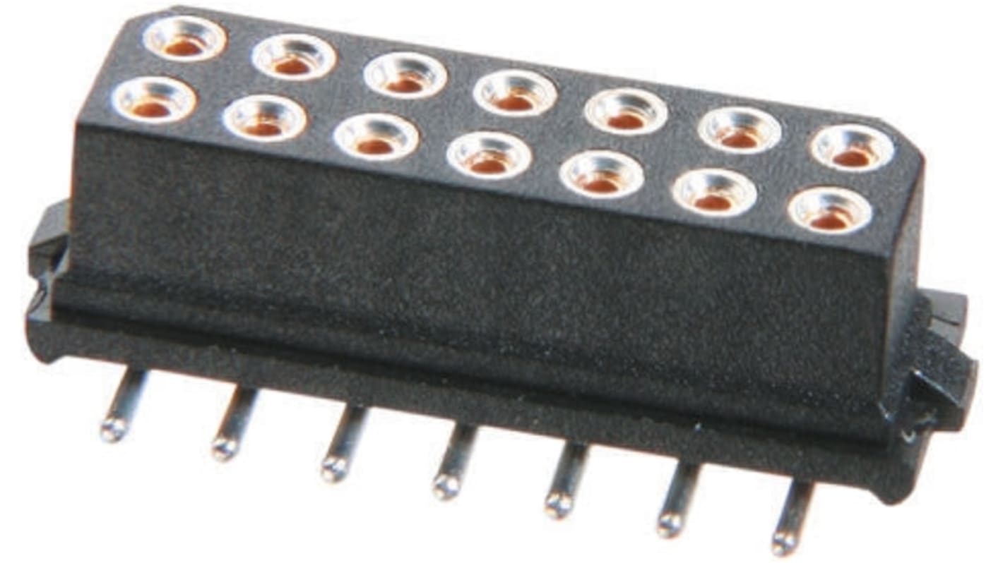 HARWIN m80 Series Straight Surface Mount PCB Socket, 26-Contact, 2-Row, 2mm Pitch, Solder Termination