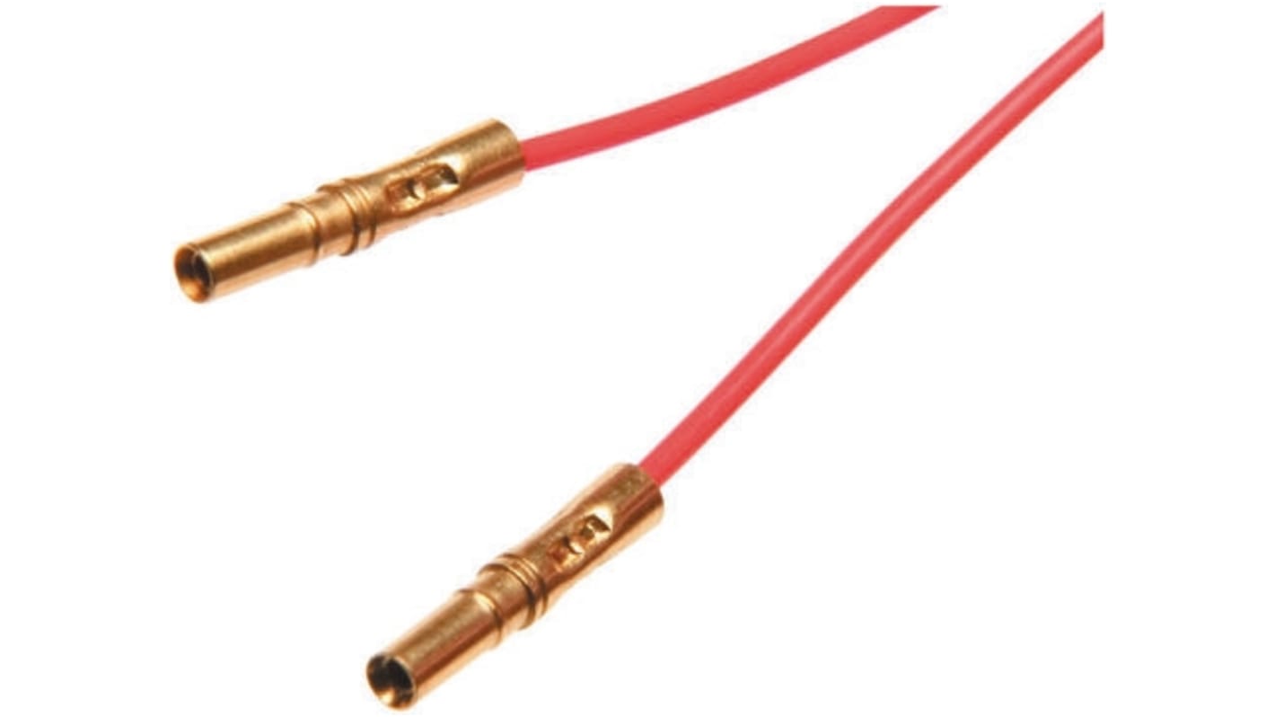 HARWIN Female Datamate to Unterminated Crimped Wire, 300mm, 0.34mm², Red