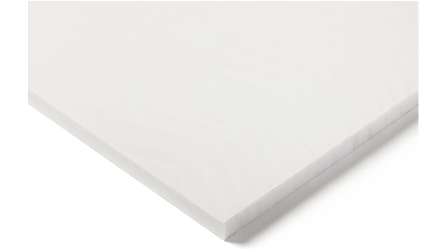 RS PRO White Plastic Sheet, 500mm x 300mm x 13mm