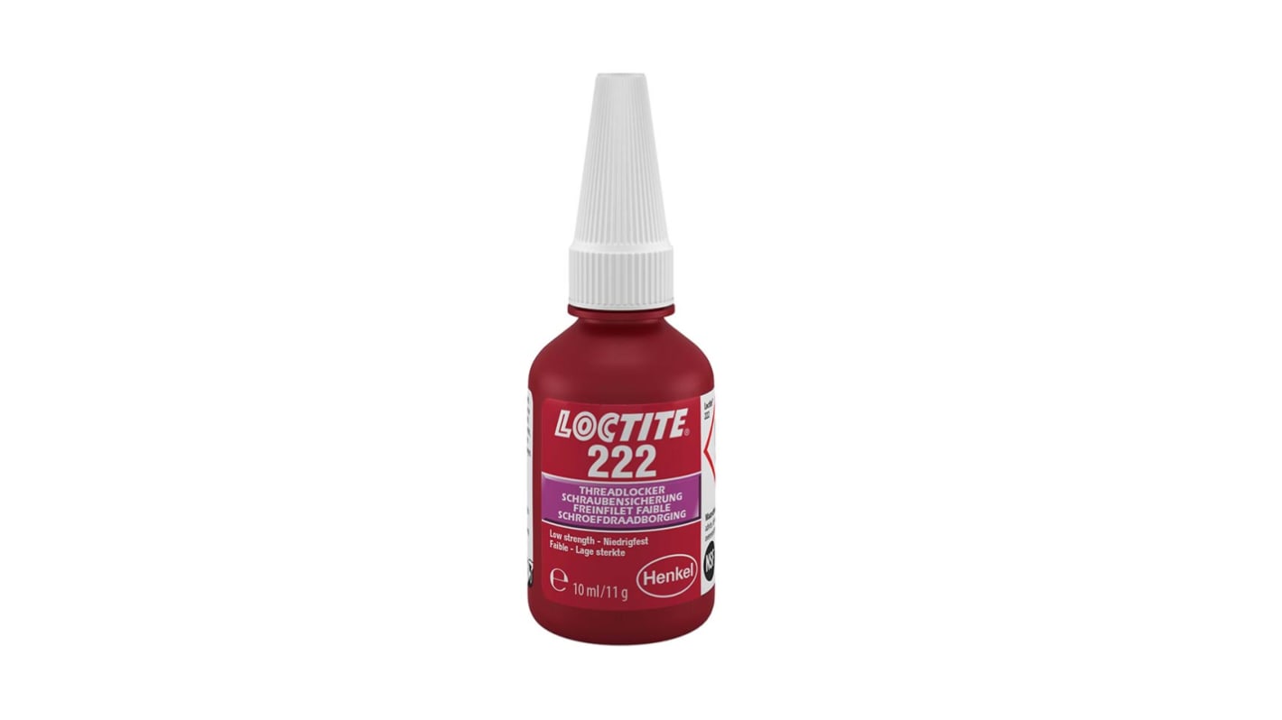 Frein filet Loctite Pourpre Loctite 222, Durcissement 6 h, 10 ml Force : Faible